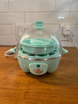 DASH Rapid Egg Cooker with Omelet Bowl & Steamer Tray – Aqua
