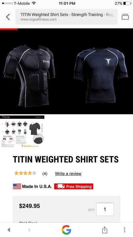 Titin weighted shirt and shorts