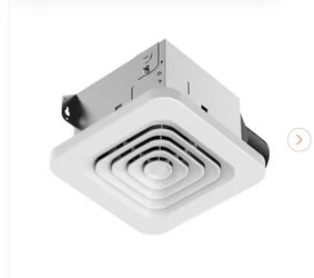 50 CFM Ceiling/Wall Mount No Cut Clip-Lock, Roomside Installation Square Bathroom Exhaust Fan, ENERGY STAR