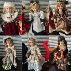   Vintage Porcelain Doll Collection 