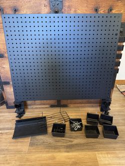 Desk Pegboard Panel and Accessory Holder Clamp-on