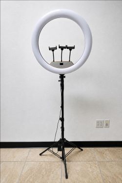 18” LED Ring Light with Tripod & 3 Phone Holders