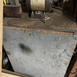 Sears Bench Grinder with  Cabinet