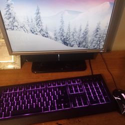 21"Inch Dell Complete Computer Color Changing Keyboard And Mouse, Tower