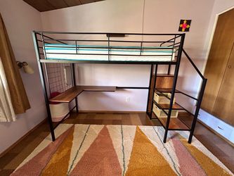 Twin loft bed with stairs