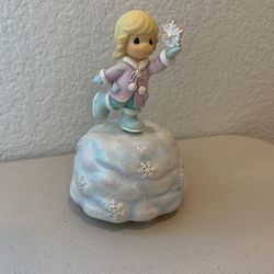 Precious Moments Girl With Snowflake