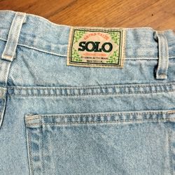 Vintage 90s Solo Jean Jort Pant Cut Offs Size 32