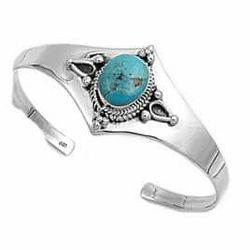 Sterling silver and turquoise bracelet 