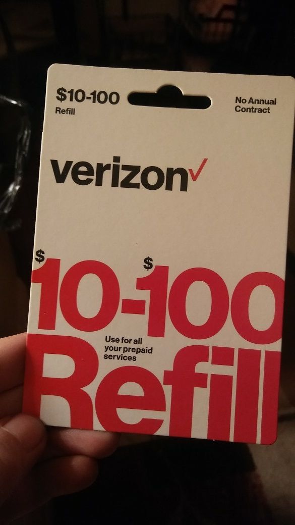 Verizon refill card$50