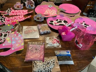 Pink Cowgirl Birthday Party Supplies Bundle