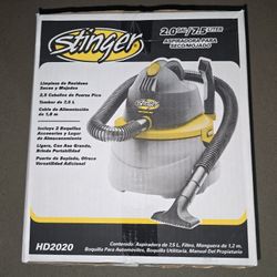Stinger 2 Gal. 2.5 Peak HP Small Shop Vacuum Wet Dry Vac with Filter Bag