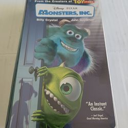 Monsters, Inc. - VHS Tape With John Goodman As Sulley And Billy Crystal As Mike