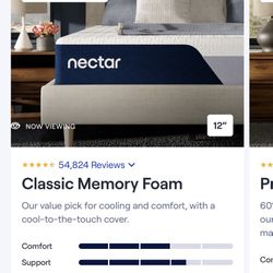 Nectar Classic Memory Foam full Mattress 
