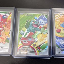 Pokemon Illustration Kanto Starters