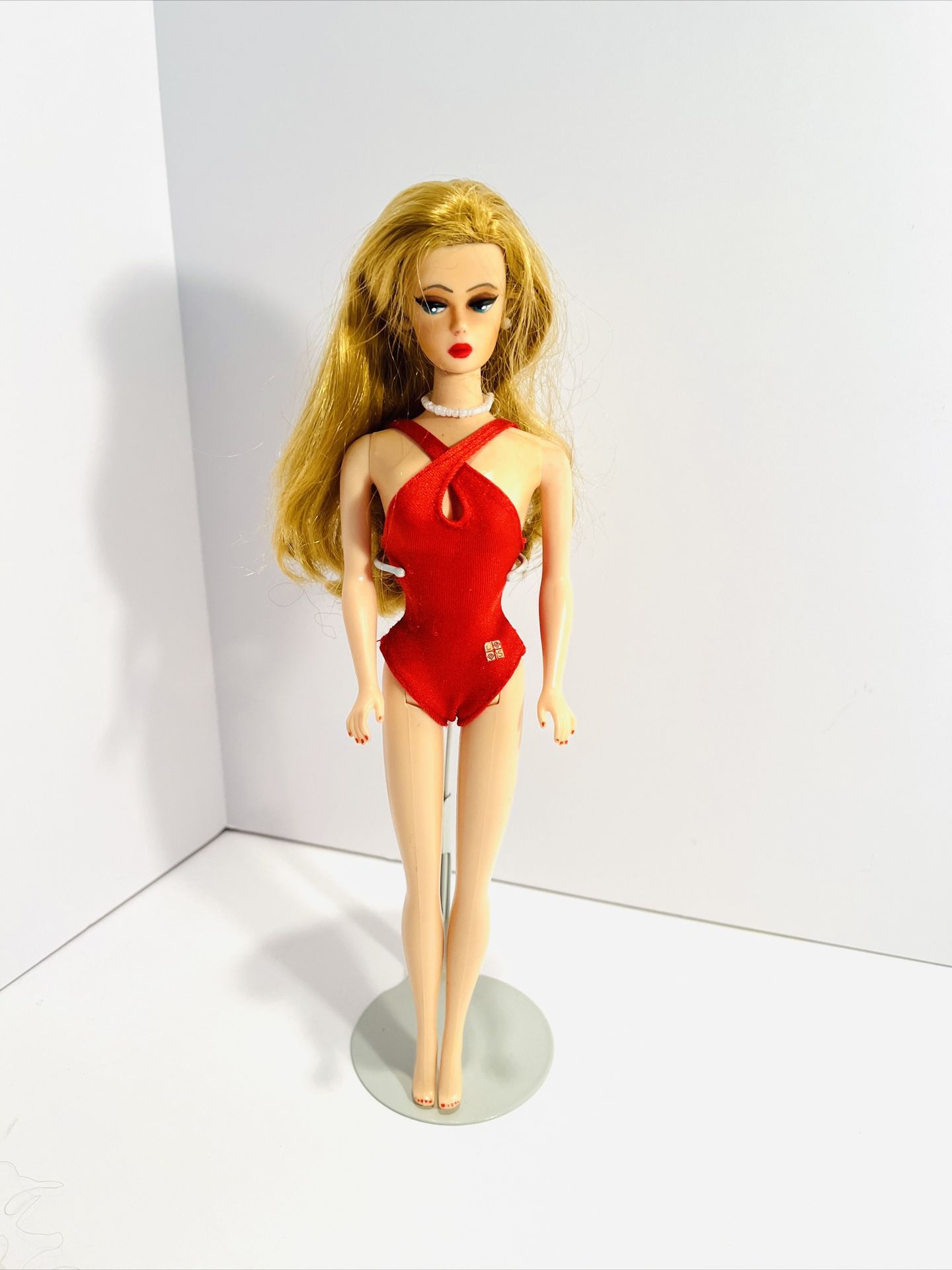 Barbie Doll Reproduction 1(contact info removed) Mattel Inc. Malaysia Red Swimsuit
