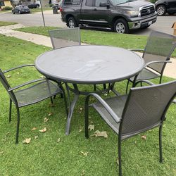 Metal Table And 4 Chairs