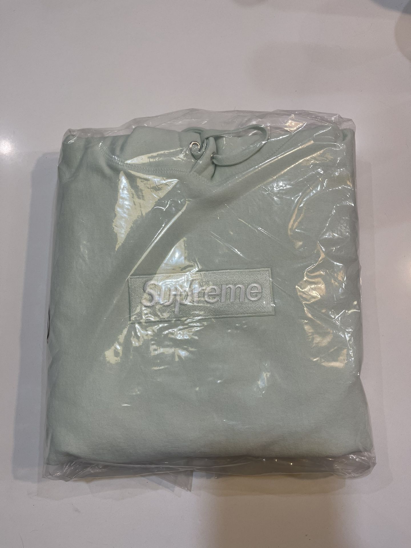 Supreme Box Logo Hooded Sweatshirt Mint Hoodie Size M Medium FW23