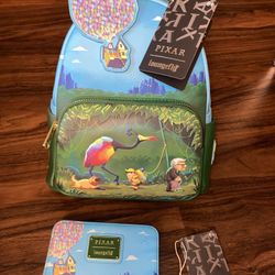 Loungefly Pixar Up Mini Backpack & Matching Wallet