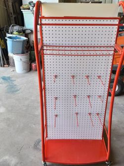 Commercial rolling retail display rack