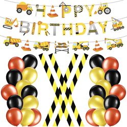 31 Pieces Construction Birthday Party Supplies Dump Truck Party Decorations 