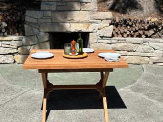 Teak wood patio dining table