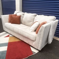 Ivory White 88” Filone Microsuede Sofa by Ashley HomeStores