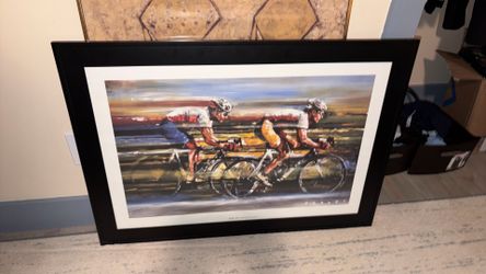 Vintage Steve penley artist large charity poster frame