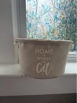 Cat Storage Basket – “Home Is Where the Cat Is”