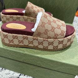 New Gucci Platform Slides US 7.5