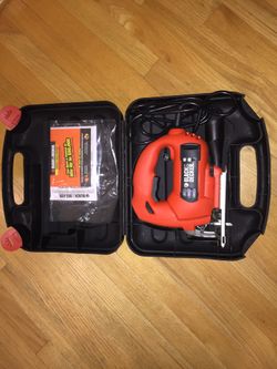 Black & Decker saber saw and case.