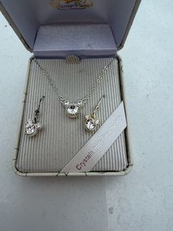 Disney Necklace And Earring Set - Crystal Mickey Icon -