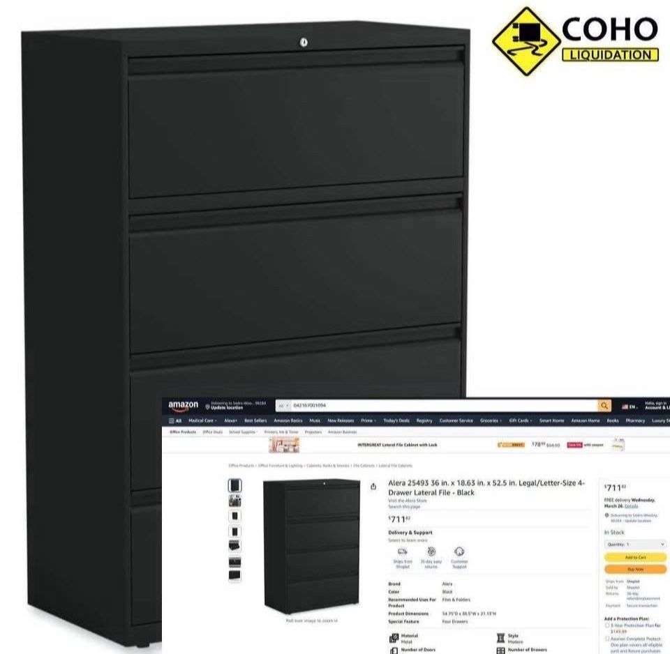 Brand New 4 Drawer Lateral File Cabinet