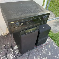 Yamaha Subwoofer And 2 Speakers 
