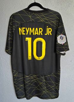 Paris Saint-Germain Neymar Jr. #10 Black and Gold Soccer Jersey