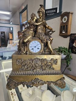 1840s Bronze Alexander French Statue Clock 