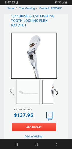 1/4 Drive 6-1/4 Flex Ratchet