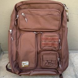 New Nike Utility Elite Fauna Brown Backpack Gym Bag Trail Hiking Camping 37L