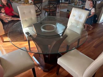 Round table with chairs
