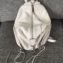 White Leather Rebecca Minkoff Backpack