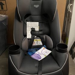 Cosco Kids Easy Elite Slim All-in-One Convertible Car Seat, Infant to Toddler, Unisex, Grey Glyphs