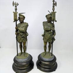 Late 19th / Early 20th Century Renaissance Style Italian Spelter Guards