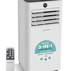 Portable Air Conditioner 8000 BTU | 3-in-1 Cooling, Fan and Dehumidifier with window kit