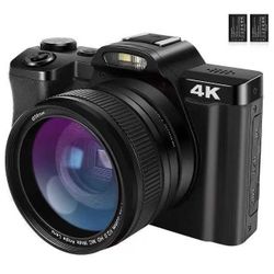 Digital Camera, 4K Cameras for Photography 3.5" IPS Touch Screen WiFi Video Camera Full HD 48MP 1080P Camcorder 16 X Digital Zoom Wide Angle Lens YouT