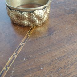 Gold Bracelet With Hammered Detail