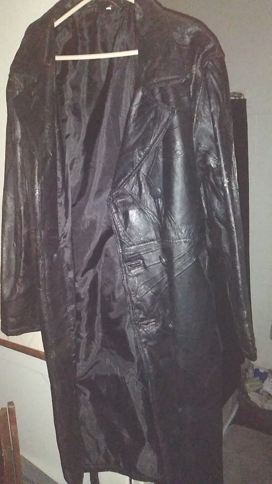 $10.00 LEATHER DUSTER JACKET... large