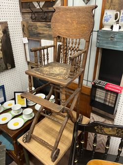 Antique Convertible Stroller High Chair