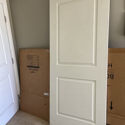 Clean White Wooden Door. 2 Units Available 