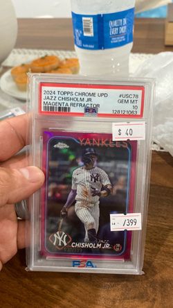 2024 Topps Chrome Jazz Chisholm Jr. PSA 10 Magenta Refractor