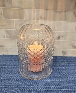 Cut Glass Candle Holder