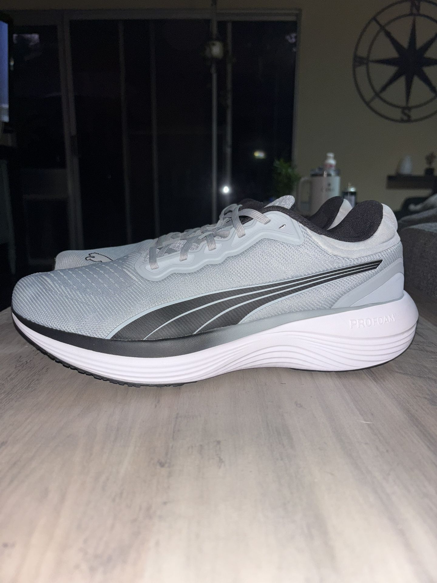 Puma Scend Pro Engineered Fade Men's size 12 Grey Running Shoes 379772-01 NEW